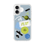 スリムプロテクションケース［ Playful sticker - Dusty Blue ］