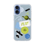 スリムプロテクションケース［ Playful sticker - Dusty Blue ］