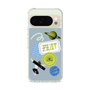 スリムプロテクションケース［ Playful sticker - Dusty Blue ］