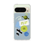 スリムプロテクションケース［ Playful sticker - Dusty Blue ］