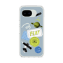 スリムプロテクションケース［ Playful sticker - Dusty Blue ］