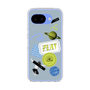 スリムプロテクションケース［ Playful sticker - Dusty Blue ］