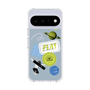 スリムプロテクションケース［ Playful sticker - Dusty Blue ］
