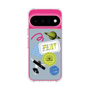 スリムプロテクションケース［ Playful sticker - Dusty Blue ］