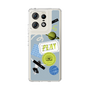スリムプロテクションケース［ Playful sticker - Dusty Blue ］