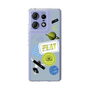 スリムプロテクションケース［ Playful sticker - Dusty Blue ］