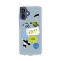 スリムプロテクションケース［ Playful sticker - Dusty Blue ］