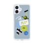 スリムプロテクションケース［ Playful sticker - Dusty Blue ］