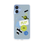 スリムプロテクションケース［ Playful sticker - Dusty Blue ］