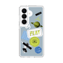 スリムプロテクションケース［ Playful sticker - Dusty Blue ］