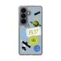 スリムプロテクションケース［ Playful sticker - Dusty Blue ］