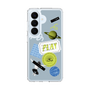 スリムプロテクションケース［ Playful sticker - Dusty Blue ］
