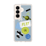 スリムプロテクションケース［ Playful sticker - Dusty Blue ］
