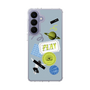 スリムプロテクションケース［ Playful sticker - Dusty Blue ］