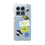 スリムプロテクションケース［ Playful sticker - Dusty Blue ］