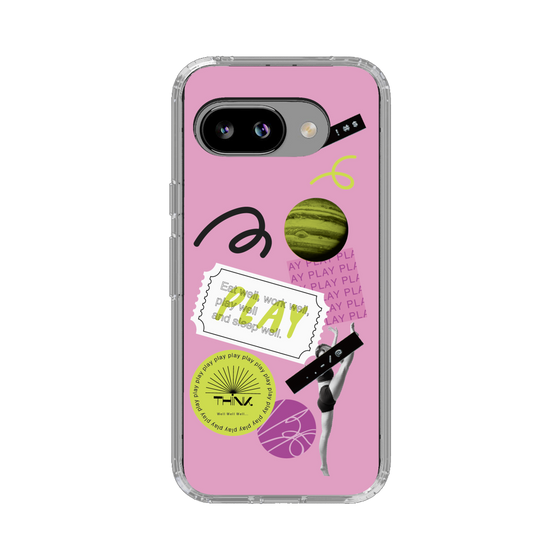 スリムプロテクションケース［ Playful sticker - Dusty Pink ］