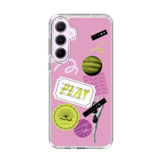 スリムプロテクションケース［ Playful sticker - Dusty Pink ］