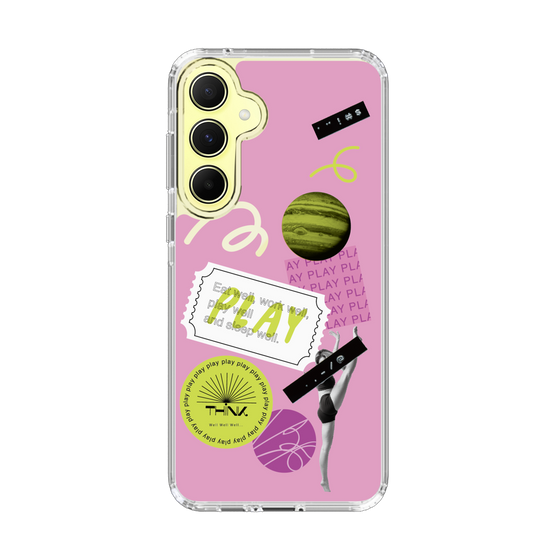 スリムプロテクションケース［ Playful sticker - Dusty Pink ］