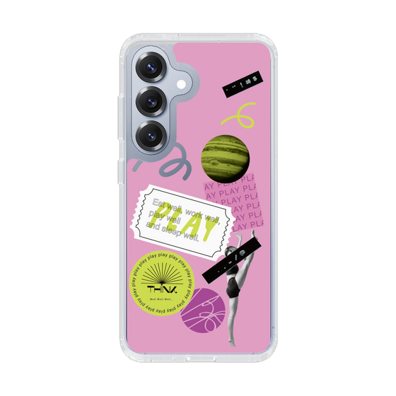 スリムプロテクションケース［ Playful sticker - Dusty Pink ］