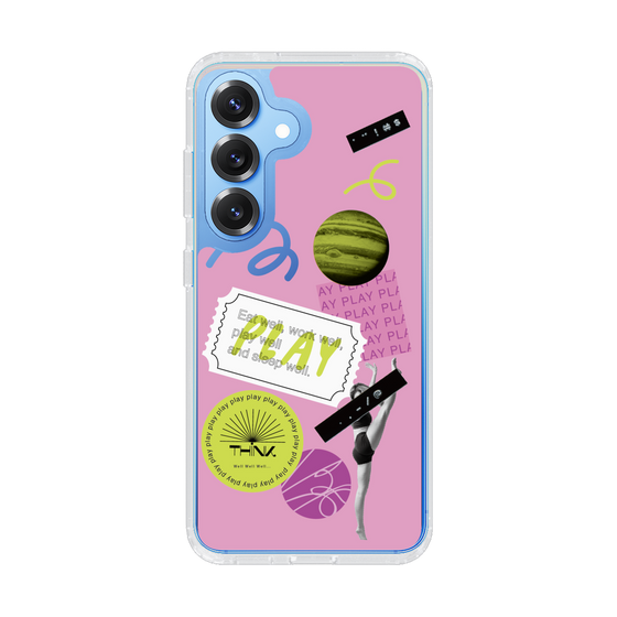 スリムプロテクションケース［ Playful sticker - Dusty Pink ］