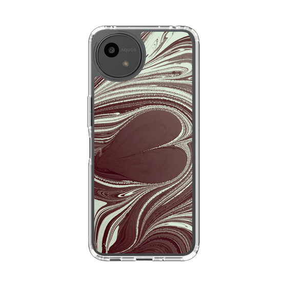 スリムプロテクションケース［ y2k(Year2000) - Heart - Chocolate Mint ］