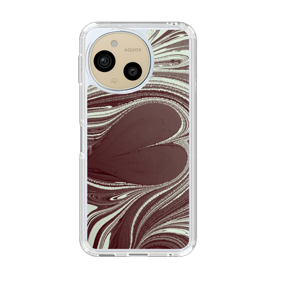 スリムプロテクションケース［ y2k(Year2000) - Heart - Chocolate Mint ］