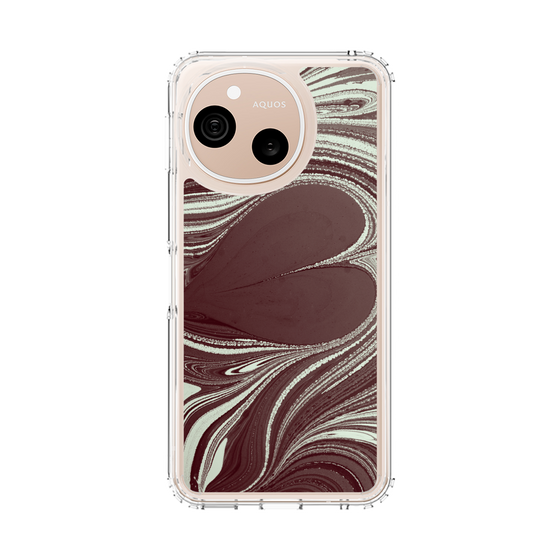 スリムプロテクションケース［ y2k(Year2000) - Heart - Chocolate Mint ］