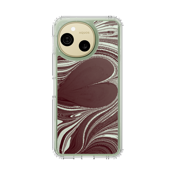 スリムプロテクションケース［ y2k(Year2000) - Heart - Chocolate Mint ］