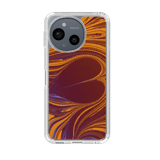 スリムプロテクションケース［ y2k(Year2000) - Heart - High contrast Orange ］