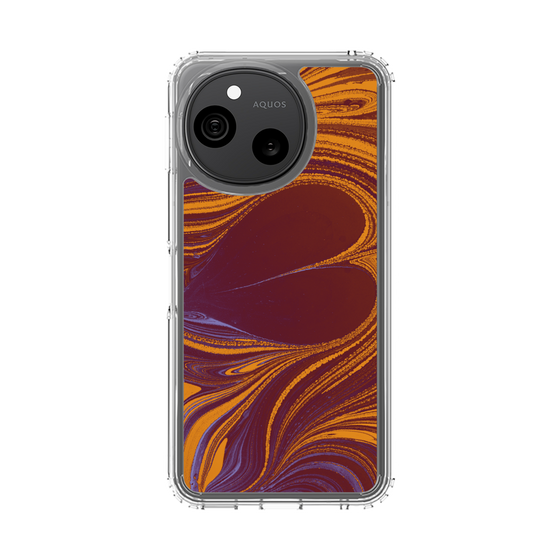 スリムプロテクションケース［ y2k(Year2000) - Heart - High contrast Orange ］