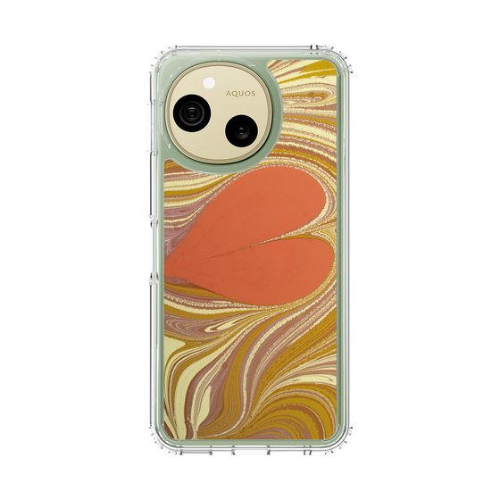 スリムプロテクションケース［ y2k(Year2000) - Heart - Mixed Green ］