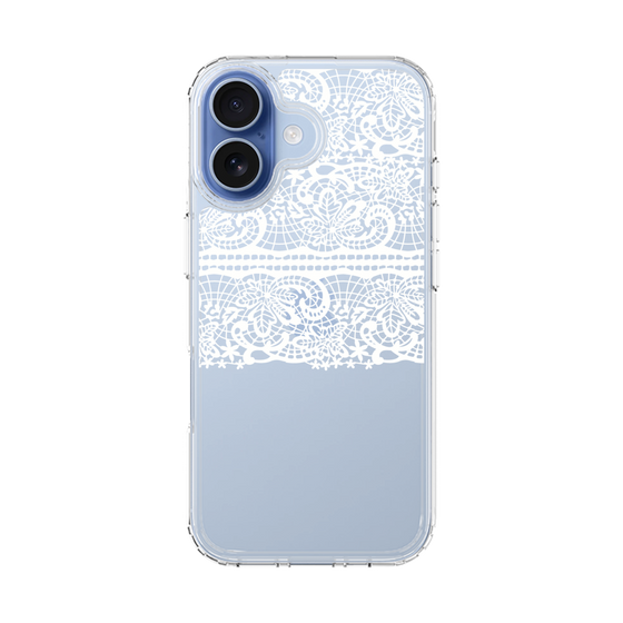 スリムプロテクションケース［ LANVIN en Bleu - Lace - White ］