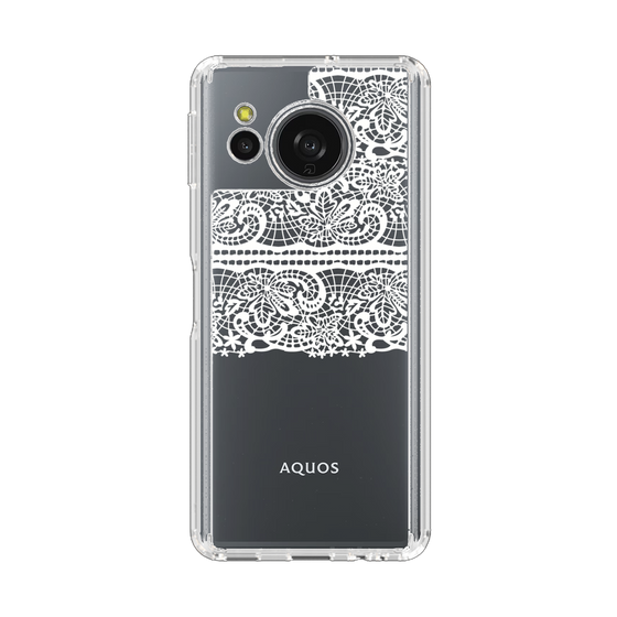 スリムプロテクションケース［ LANVIN en Bleu - Lace - White ］