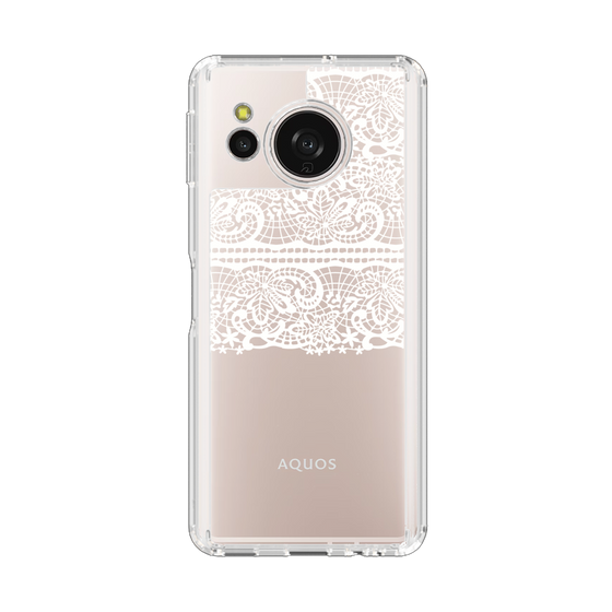 スリムプロテクションケース［ LANVIN en Bleu - Lace - White ］