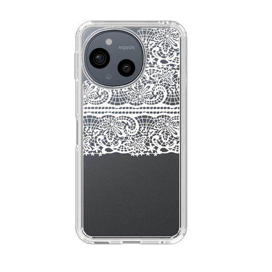 スリムプロテクションケース［ LANVIN en Bleu - Lace - White ］