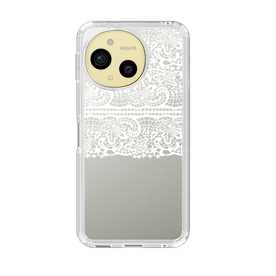 スリムプロテクションケース［ LANVIN en Bleu - Lace - White ］