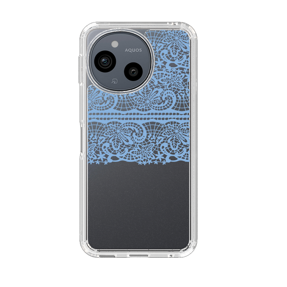 スリムプロテクションケース［ LANVIN en Bleu - Lace - Blue ］