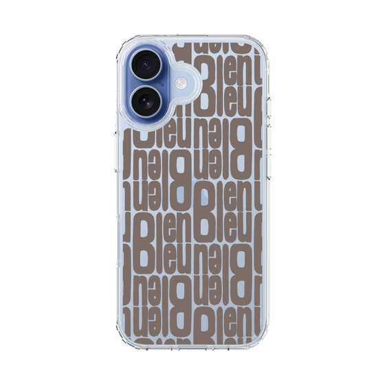 スリムプロテクションケース［ LANVIN en Bleu - Logo Pattern - Black ］