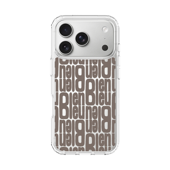スリムプロテクションケース［ LANVIN en Bleu - Logo Pattern - Black ］