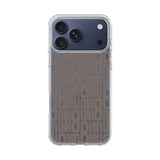 スリムプロテクションケース［ LANVIN en Bleu - Logo Pattern - Black ］