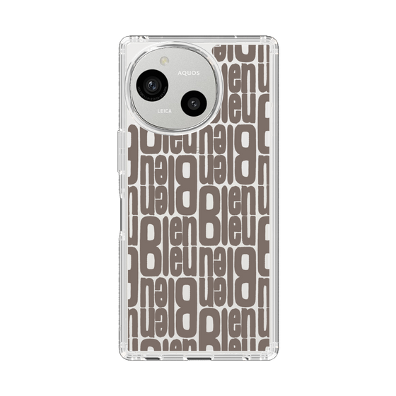 スリムプロテクションケース［ LANVIN en Bleu - Logo Pattern - Black ］