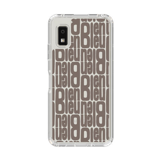 スリムプロテクションケース［ LANVIN en Bleu - Logo Pattern - Black ］