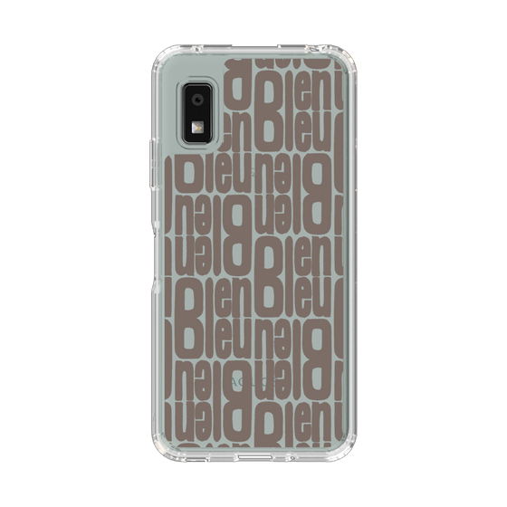 スリムプロテクションケース［ LANVIN en Bleu - Logo Pattern - Black ］