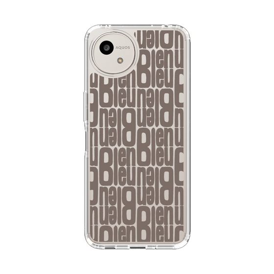 スリムプロテクションケース［ LANVIN en Bleu - Logo Pattern - Black ］