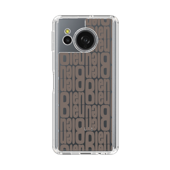 スリムプロテクションケース［ LANVIN en Bleu - Logo Pattern - Black ］