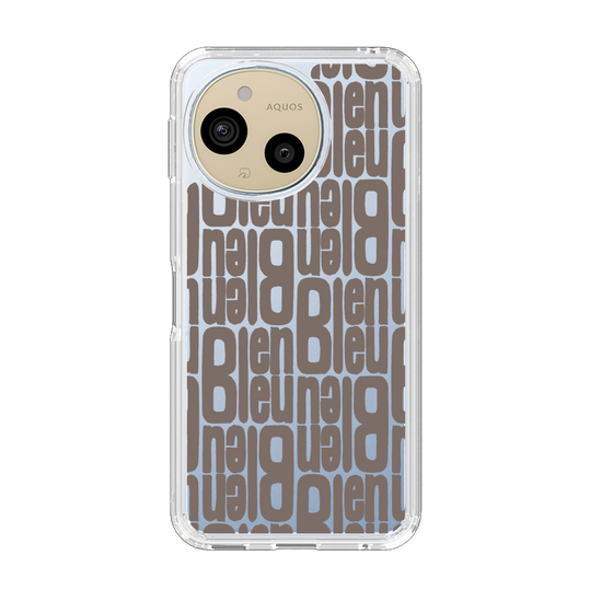 スリムプロテクションケース［ LANVIN en Bleu - Logo Pattern - Black ］