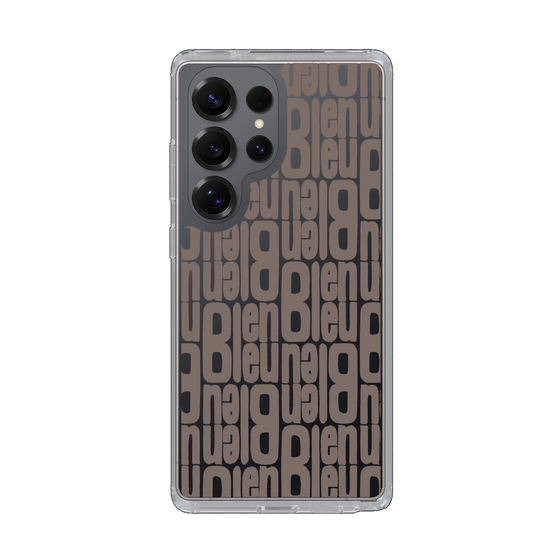 スリムプロテクションケース［ LANVIN en Bleu - Logo Pattern - Black ］