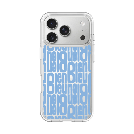 スリムプロテクションケース［ LANVIN en Bleu - Logo Pattern - Blue ］