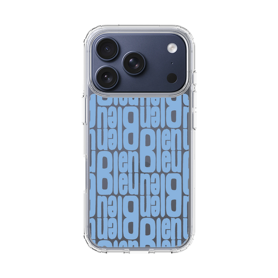 スリムプロテクションケース［ LANVIN en Bleu - Logo Pattern - Blue ］