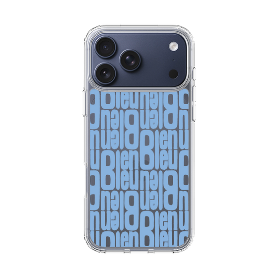 スリムプロテクションケース［ LANVIN en Bleu - Logo Pattern - Blue ］